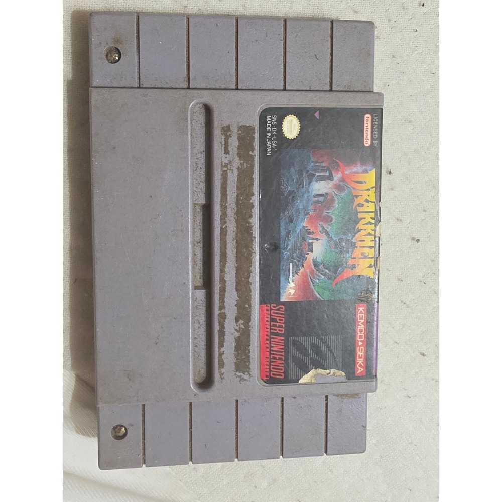 Drakkhen Nintendo SNES Super Nintendo Game Cartridge SNS-DK-USA-1 Kemco Seika